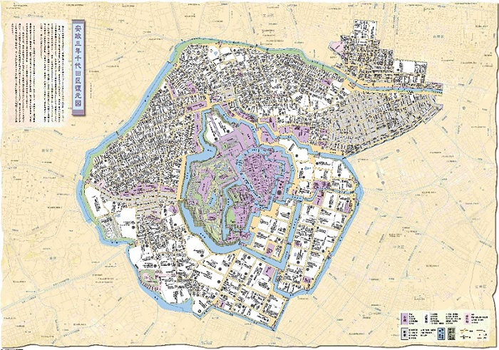 画像：家康の築いた江戸の街マップ