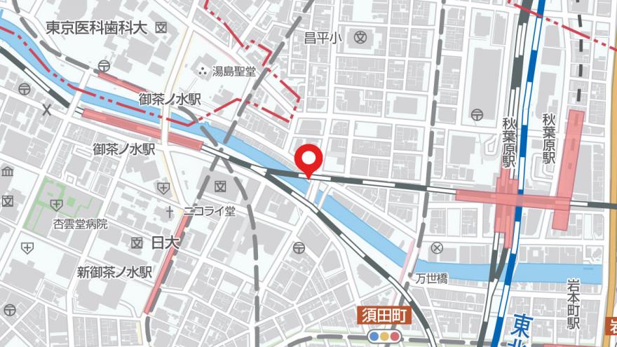 昌平橋西橋詰広場地図