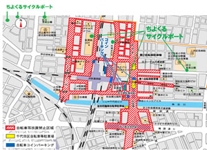 地図：秋葉原駅禁止区域
