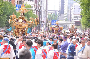 写真：連合宮入の様子