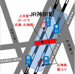画像：JR神田駅地図
