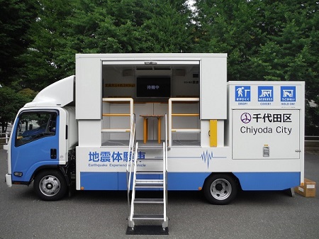 写真：地震体験車の全体