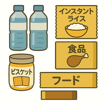 画像：備蓄物資のイラスト1