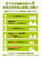 画像：飲食店利用者へのお願いポスター（緑）