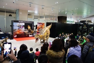 写真：過去の恐竜体験ライブショーの様子