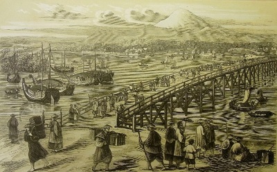 画像：永代橋と江戸市中の眺め