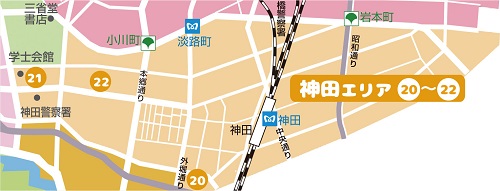 画像：神田エリアの地図