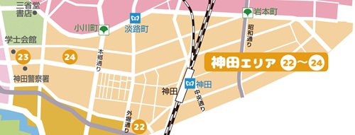画像：神田エリアの地図