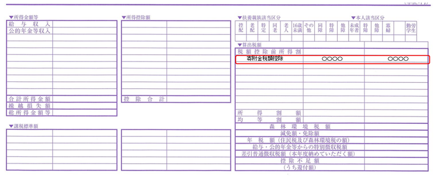 画像：普通徴収見本