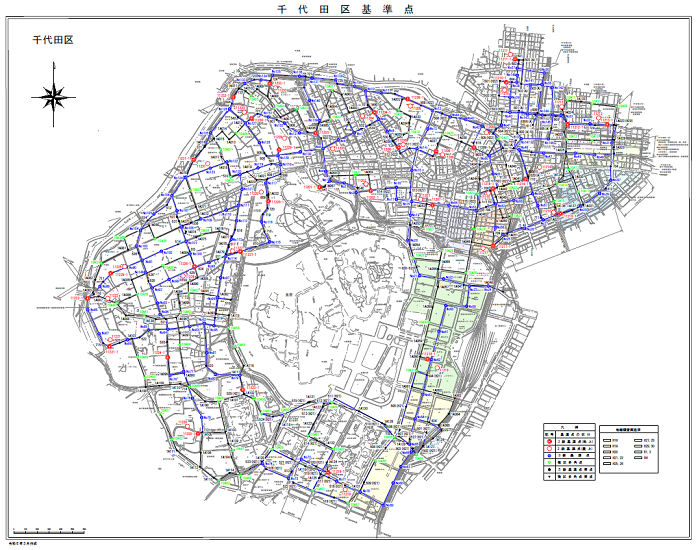 画像：公共基準点配置図の全体画像