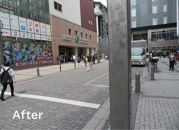 写真：第1回秋葉原クリーン大作戦後の秋葉原駅前の風景