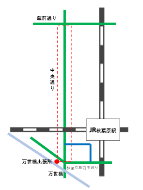 画像：秋葉原中央通り周辺の地図