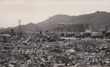 写真：被災当時の町