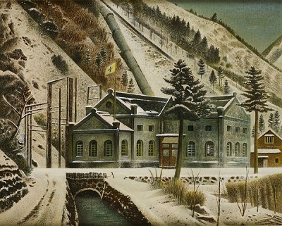 画像：岡 鹿之助「山麓」1957年、京都国立近代美術館