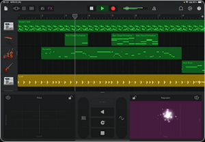 画像：音楽のプログラム画面