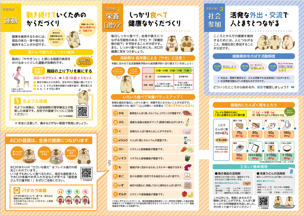 画像：フレイル予防パンフレット裏面