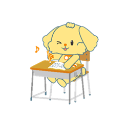画像：勉強するキャラクターのイラスト