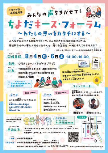 画像：ちよだキース・フォーラム案内チラシ