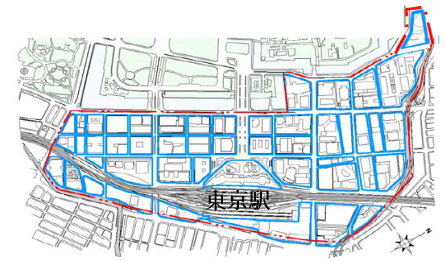画像:大手町・丸の内・有楽町地区駐車場地域ルール適用地区図