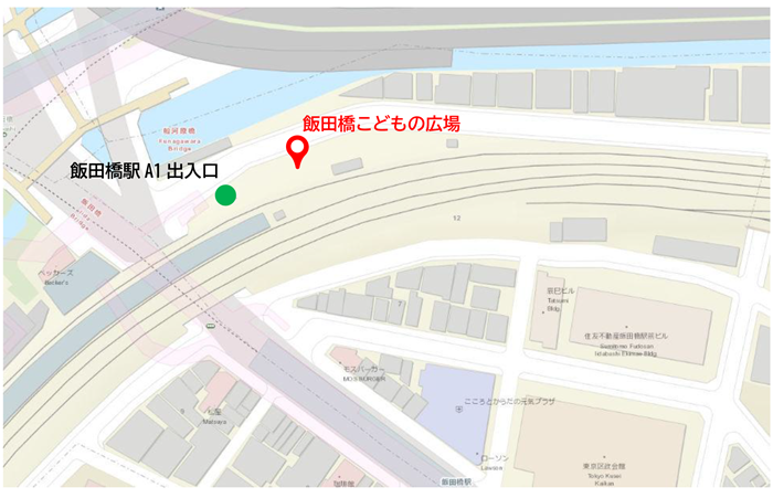 画像：飯田橋こどもの広場地図