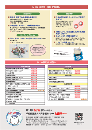 画像：第14回MIW祭りチラシ裏