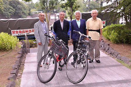 旧赤プリの避難所で利用されていた自転車