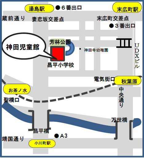 地図：神田児童館