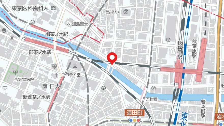 昌平橋東橋詰広場地図