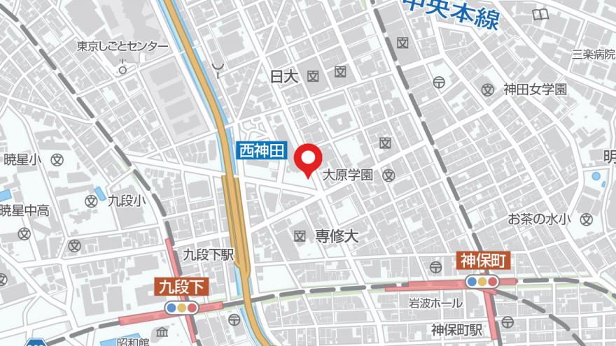 西神田けやきの広場地図