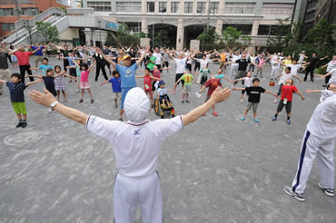 写真：夏期合同ラジオ体操会